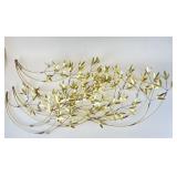 Bamboo Leaves Brass & Copper Wall Sculpture