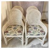 Vintage Pencil Reed & Caned Back Dining Chairs