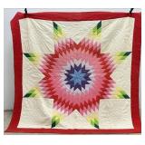 Vintage Hand Quilted Lone Star Quilt