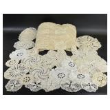 Hand Made Crochet Cotton String Doilies, Throw &