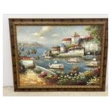 4 FT Oil on Canvas Painting Signed