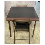 Wood & Upholstery Card Table Set