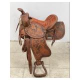 Custom Tooled Leather Western Pleasure Saddle