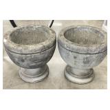 Cast Stone Garden Pedestal Urns