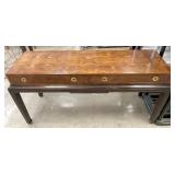 Vintage Henredon Campaign Style Console Table