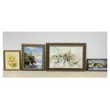 Landscapes & Floral Acrylic on Canvas  - Signed