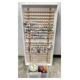 4 FT Custom Made Wooden Dowel Thread Spools Open