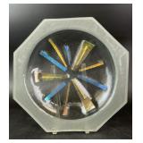 C Sana Art Glass Signed Plate