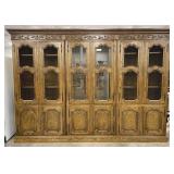 Country French Style Oak Curio/Gun Cabinet