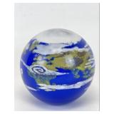 Glass Eye Studios Earth Paperweight - Dated