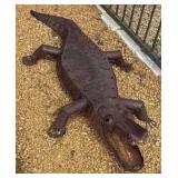 5.5 FT Rustic Metal Alligator Sculpture