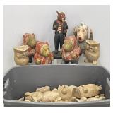 Vintage Style Wood Carved Animals