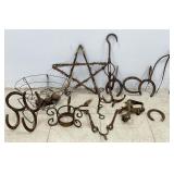 Cast Iron Horse Shoes, Barbed Wire Star & More