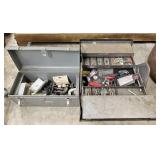 Metal Tool Boxes w/ Hardware & Tools