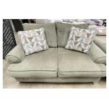 Upholstered Rolled Arm Love Seat