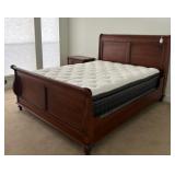 Queen Size Handcrafted Wood Steigh Bed