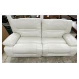 Power Reclining Leather Style Love Seat