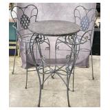 Wrought Iron Bistro Table & Chairs