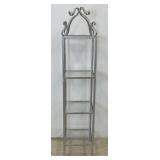 Vintage Metal & Glass Etagere Shelf