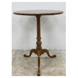 Cherry Wood Pedestal Tea Table