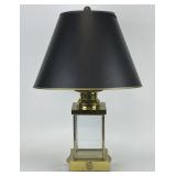 Vintage Brass & Glass Table Lamp