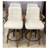 Leather Style Swivel Bar Stools