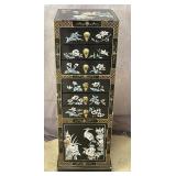 Chinoiserie Style Jewelry Armoire Cabinet