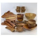 Carved Wood Bookends & More