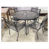 Wrought Iron Patio Table & Chairs