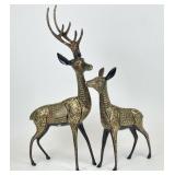 Decorative Cold Painted Brass Deer