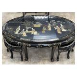 Vintage Chinoiserie Nesting Coffee Table