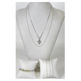14K & Sterling Cable Style Bracelet & More