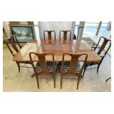 Queen Ann Style Wood Dining Set