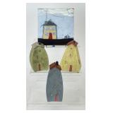 Signed Artwork & Clay Houses