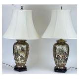 Japanese Satsuma Style Table Lamps
