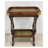 Brass & Wood Side Table