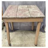 Wooden Table on Casters