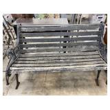Cast Iron & Wood Slatted Park Bench
