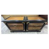Vintage Singer Chinoiserie Style Nightstands