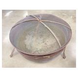 Copper Wood Burning Fire Pit w/ Screen Mesh Lid