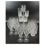 Diamond Cut Pressed Glass Wine Goblets & More