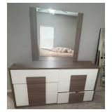 Contemporary Panel Dresser w/ Mirror