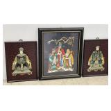 Vintage Oriental Wall Panels & Embroidery