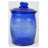Cobalt Blue Planters Barrel Jar