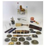 Vintage Shaving & Grooming Tools, Belt Buckles &