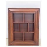 Pottery Barn Malaysian Cherry Wood Display Cabinet