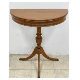Demilune Pedestal Accent Table