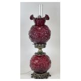 Fenton Ruby Red "Gone With the Wind" Lamp