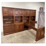 Hooker Hearth Cherry Executive Desk, Hutch