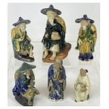 Vintage Chinese Mud Men Figurines